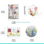 porte clés fleurs séchées multicolore chaîne métal moderne décoratif transparent