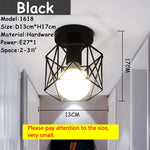 lampe led e27 fer forgé noir moderne structure géométrique métal éclairage quotidien chambre salon