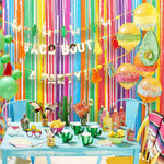 rideau multicolore rayures festif anniversaire mariage baptême événement célébration festive