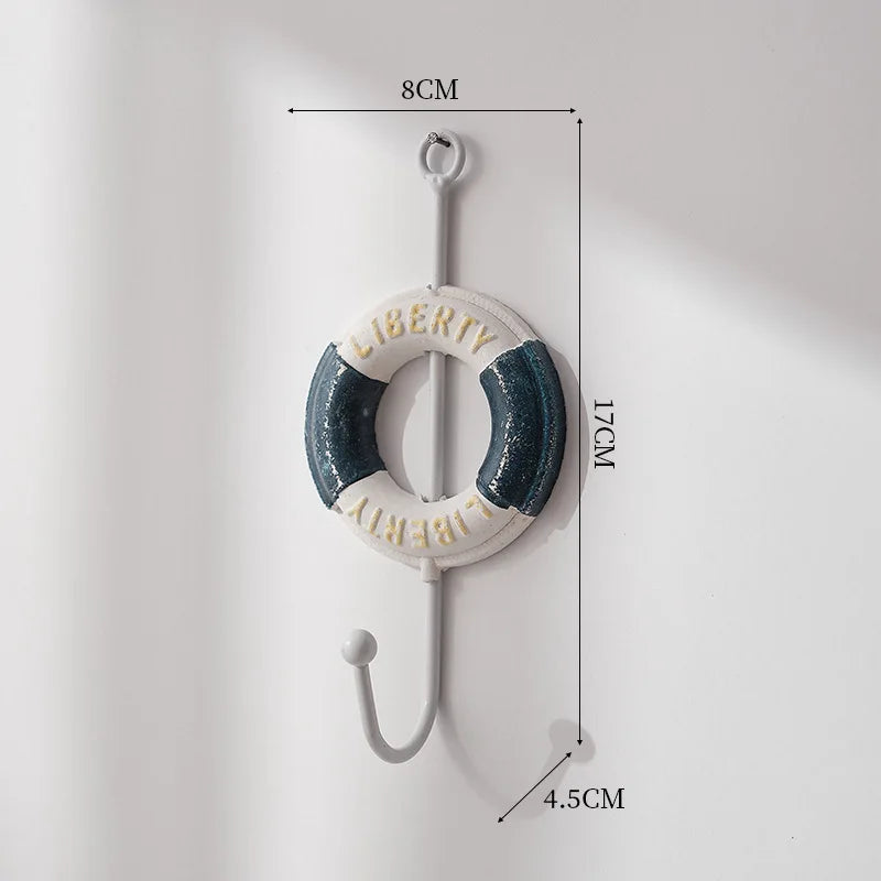 porte sacs décoratifs marin pois géométrique bleu blanc gris