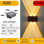 lampes murales solaires extérieures modernes couleurs chaudes ip65 led autoinstallation festiveextérieur