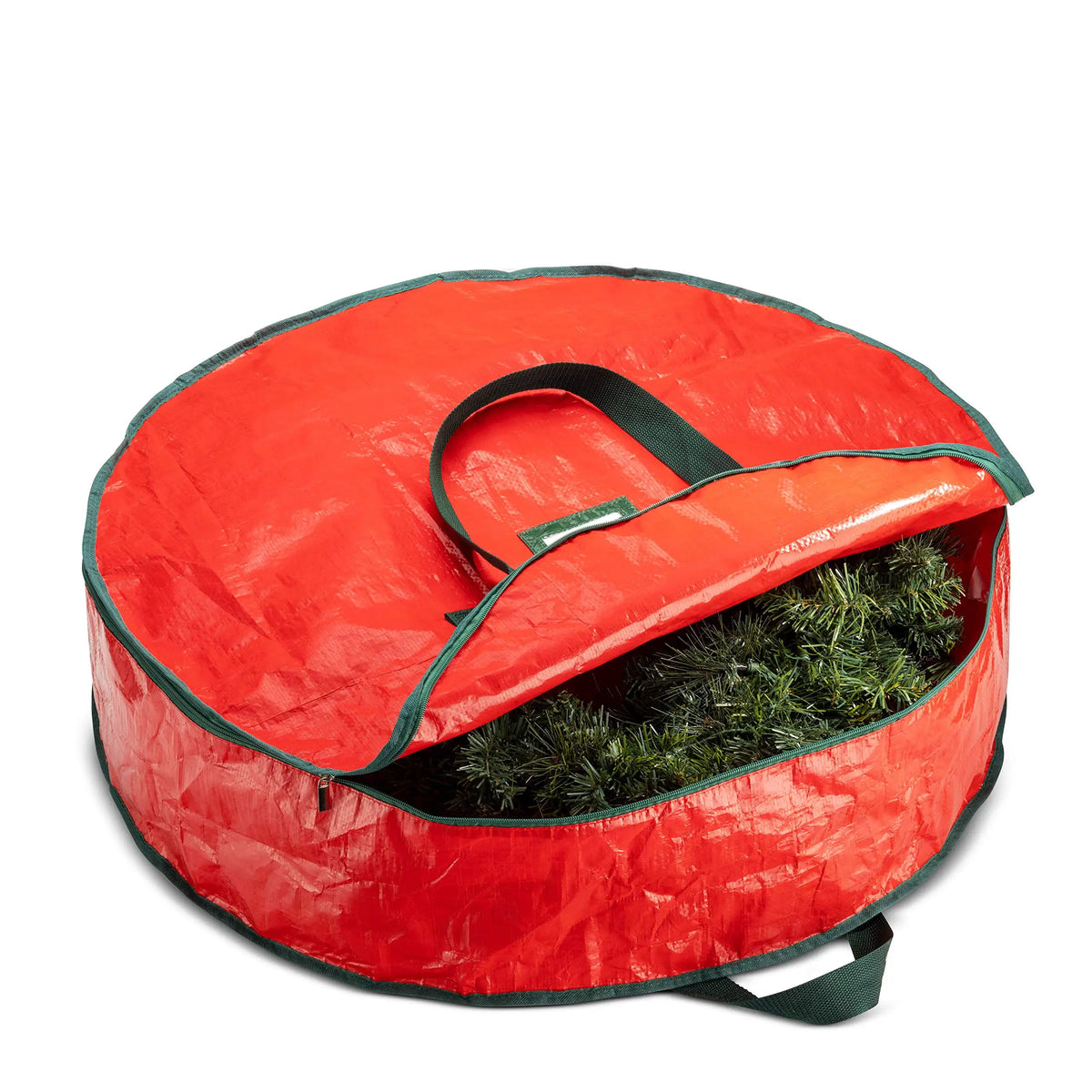 sac rangement réutilisable polyester durable respectueux environnement rangement décoration noël couronne guirlande rouge vert