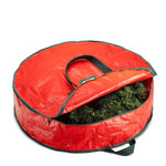 sac rangement réutilisable polyester durable respectueux environnement rangement décoration noël couronne guirlande rouge vert
