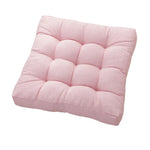 coussin siège rond polyester tissage fin rayé moderne couleur rose clair confortable 45x45cm