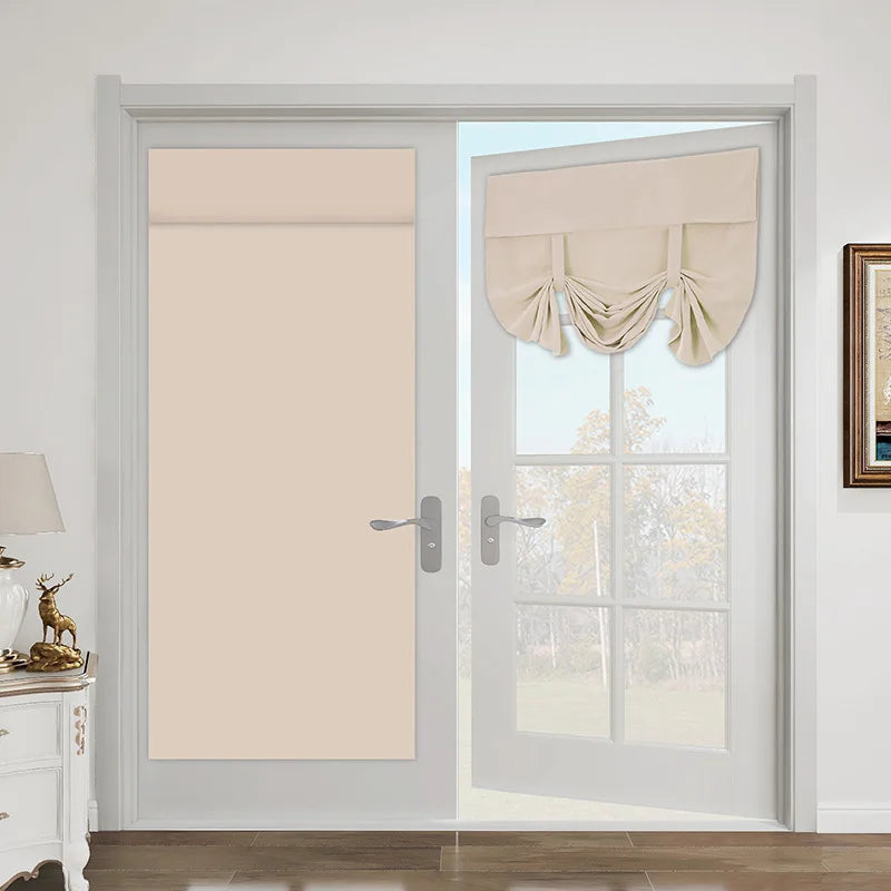 rideaux porte français occultant gris noir moderne intégré fenêtre française polyester opaque classique