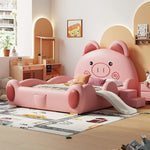 lit enfants rose cochon mignon spirales contemporain oreillers tapis jeu