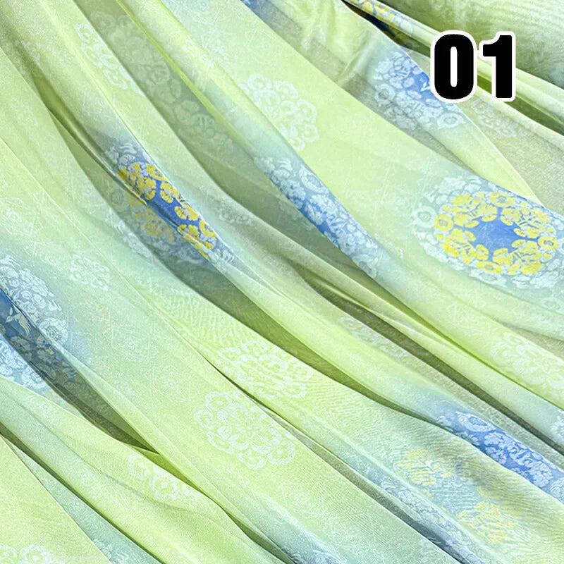 tissu polyester acrylique fleurs motifs floraux classique chinois haute absorption bricolage decoration 50x150cm aramide