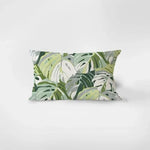 taie d'oreiller moderne motif feuille monstera verte tissu polyester 30x50cm decoration salon lit housse