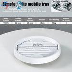 plateau mobile plantes gris blanc grille ventilation moderne pp résinerollable profondintérieur diamètre 40.5cm
