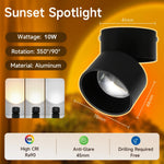 projecteur mural led noir blanc moderne éclairage intérieur salon chambre fixations visées