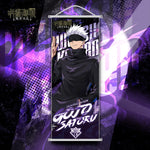 décoration murale anime gojo satoru bannière vert noir illustration clips ornement chambre