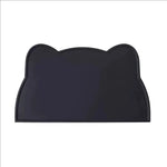 tapis nourriture animaux silicone orange jaune bleu moderne sans motif anti débordement imperméable