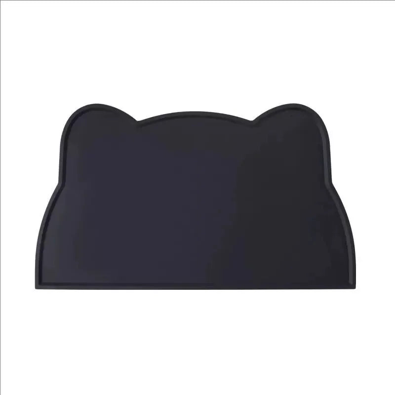 tapis nourriture animaux silicone orange jaune bleu moderne sans motif anti débordement imperméable