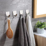 porte serviettes adhésif acier inoxydable noir moderne salle bain utilisation multiple protection adhésive fixe