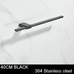 porte serviettes mural noir texture lisse cuivre moderne minimaliste fixations incluses 50cm 60cmversible