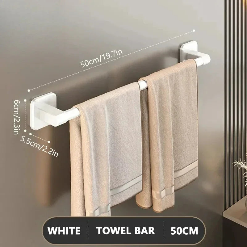 porte serviettes mural argenté moderne lisse serviettes gant vaisselle savon 50cm 30cm 40cm