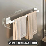 porte serviettes mural argenté moderne lisse serviettes gant vaisselle savon 50cm 30cm 40cm