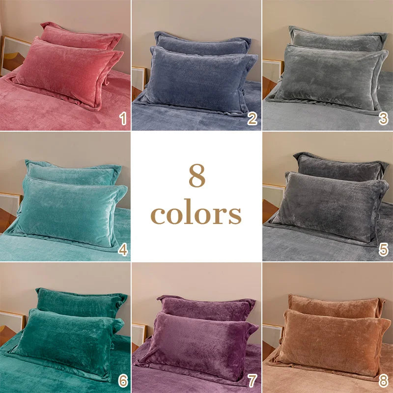 taies d'oreiller velours gris moderne 300 fils qualité supérieure opaques maison hiver
