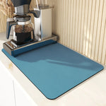 tapis cuisine anti dérapant noir moderne absorbant rapide drainage vaisselle 20x30 cm
