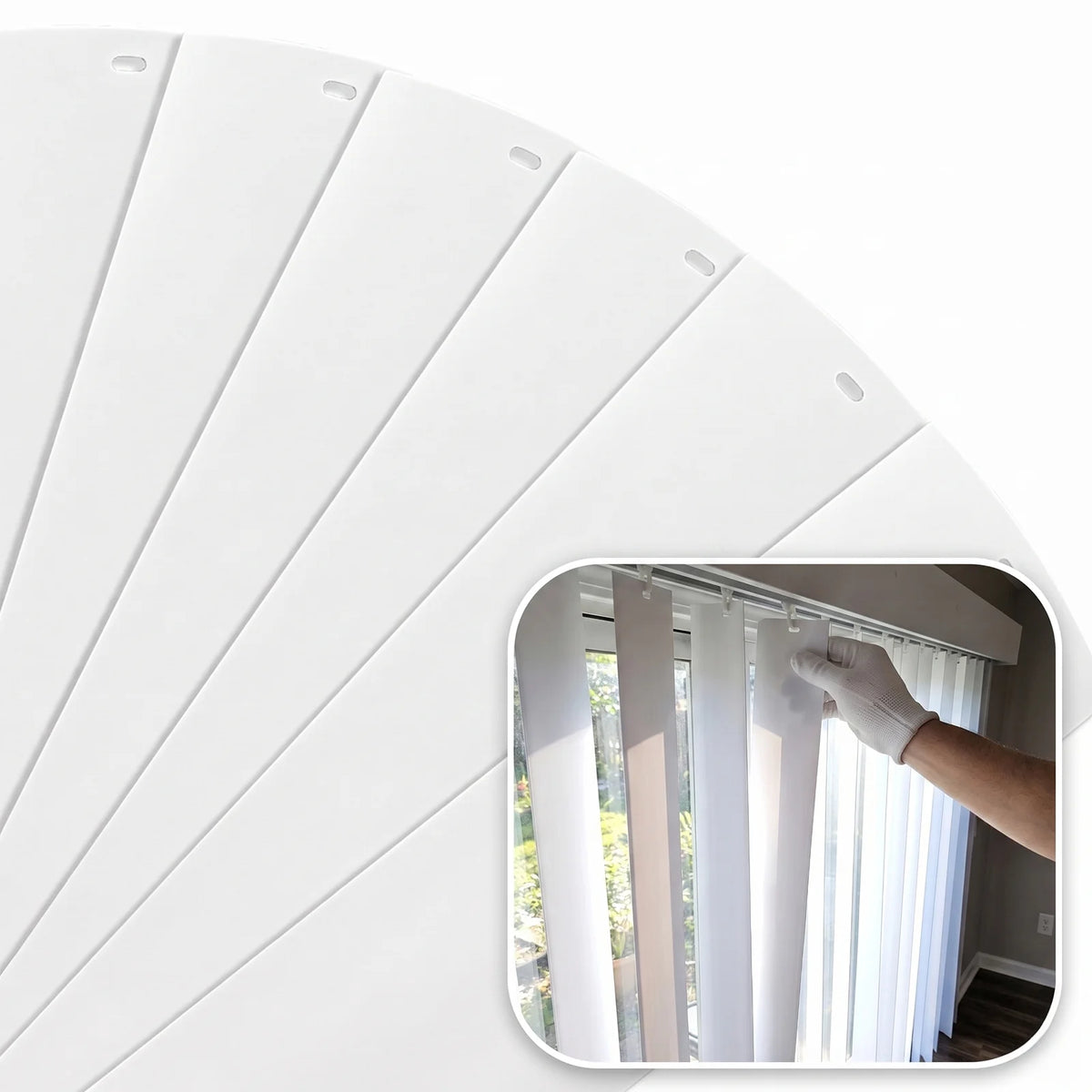 lames remplacement stores verticaux blancs pvc opaques modernes 8.9cm 209.6cm découpées mesure clips ciseaux