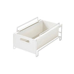 boîtes rangement blanc modernes métal poignées imperméables grandes capacités compartiments multiples organisateurs articles divers