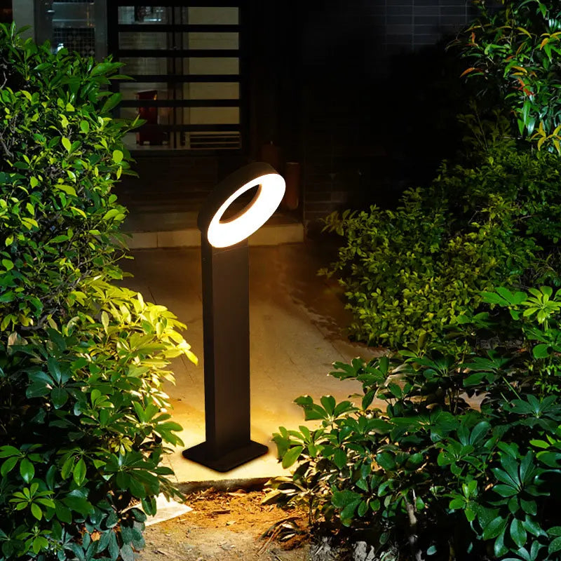 lampe solaire moderne noire ip65 led 9w waterproof plaque carréeextérieur