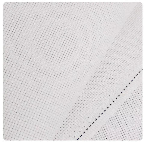 toile broderie coton 16ct 18ct broderie blanc maille régulière classique pliée packaging sac papier