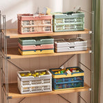 panier pliable rangement stockage vert bleu moderne utilisation multiple respectueux environnement pliables empilables organisateur