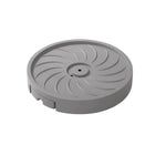 support plante roulant blanc gris noir rayures concentriques moderne