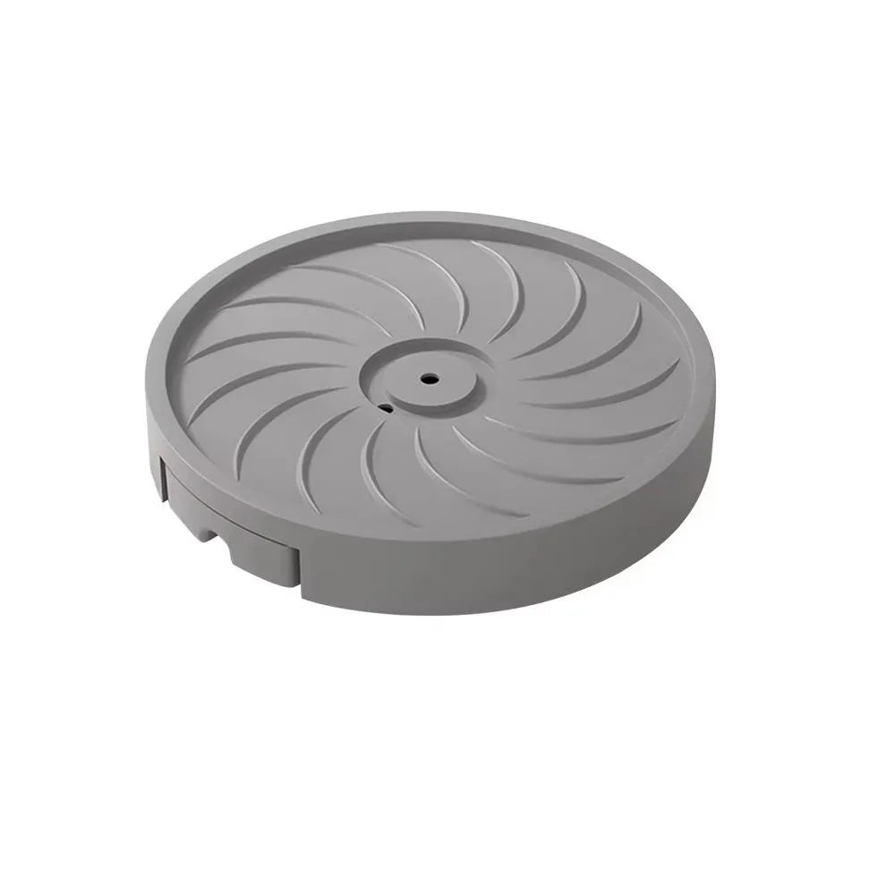 support plante roulant blanc gris noir rayures concentriques moderne