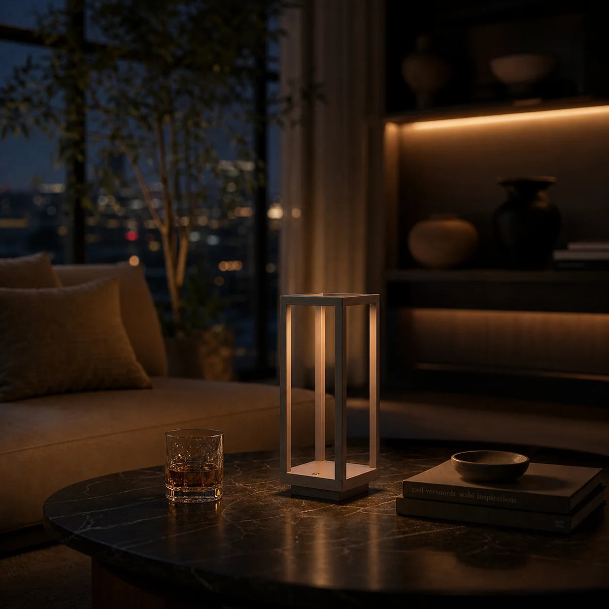 lampe table led rechargeable usb tactile minimaliste moderne blanc métal