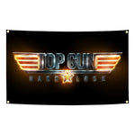bannière top gun logo étoile danger zone epic version avions explosion vintage