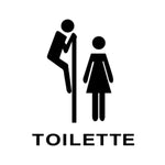 autocollants vinyle salle bain toilettes personnages minimalistes adhésifs salle bains décorations textes icones personnes