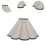 abat jour table moderne blanc plissé bordure noire décoration chambre