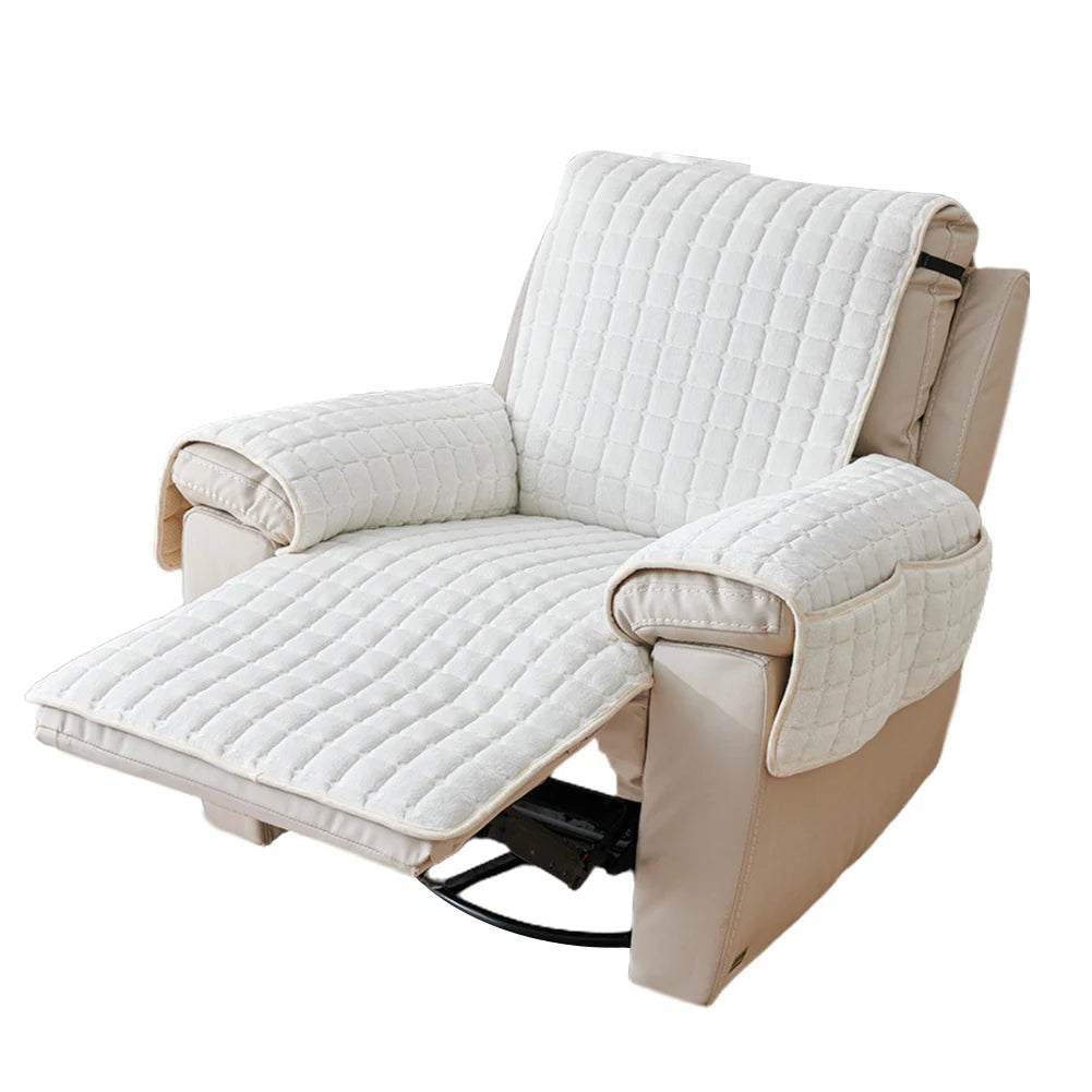 protège siège canapé trois places beige quilté non glissant poches adhésif moderne resistant waterproof