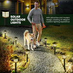 lampes solaires extérieures noires carreaux blancs moderne ip65 led jardin camping