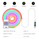 ruban led néon multicolore fluo moderne télécommande usb application mobile étanche flexible