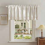 rideau blanc dentelle floral coton semi transparent rustique 100cm110cm chambre cuisineôtel