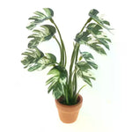 plantes artificielles vertes pot terre cuite décoration maison tropicalintérieur decoration jardin