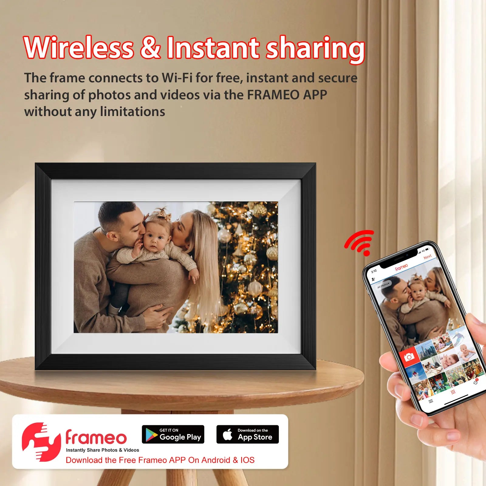 Cadre photo numérique intelligent avec diaporama
