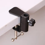 support pince métal robuste diamètre 12mm tapis antidérapant noir argenté industrielle utilitaire
