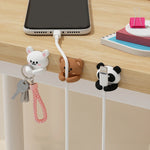 organiseur câbles animaux kawaii adhésif smartphones câbles usb décoration mignon clips winder