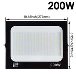 projecteur led extérieur moderne ip66 imperméable noir mat 100w 200w