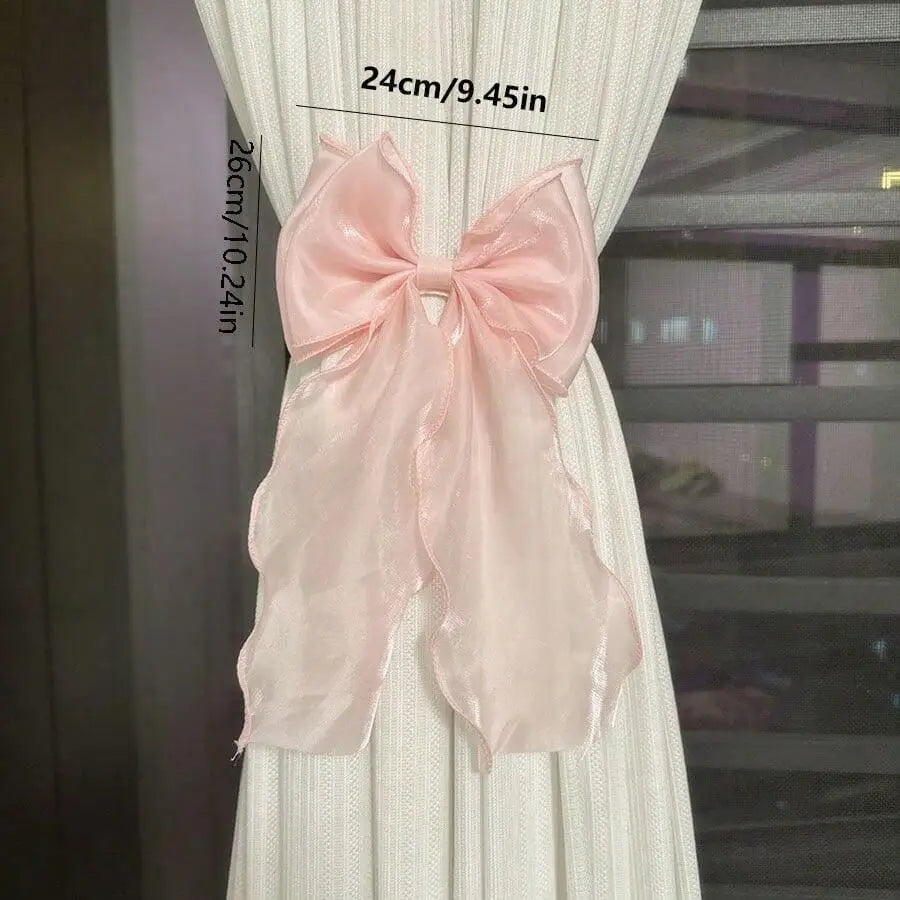ruban fenêtre rose clair soie douce translucide classique élégant 24cm 26cm