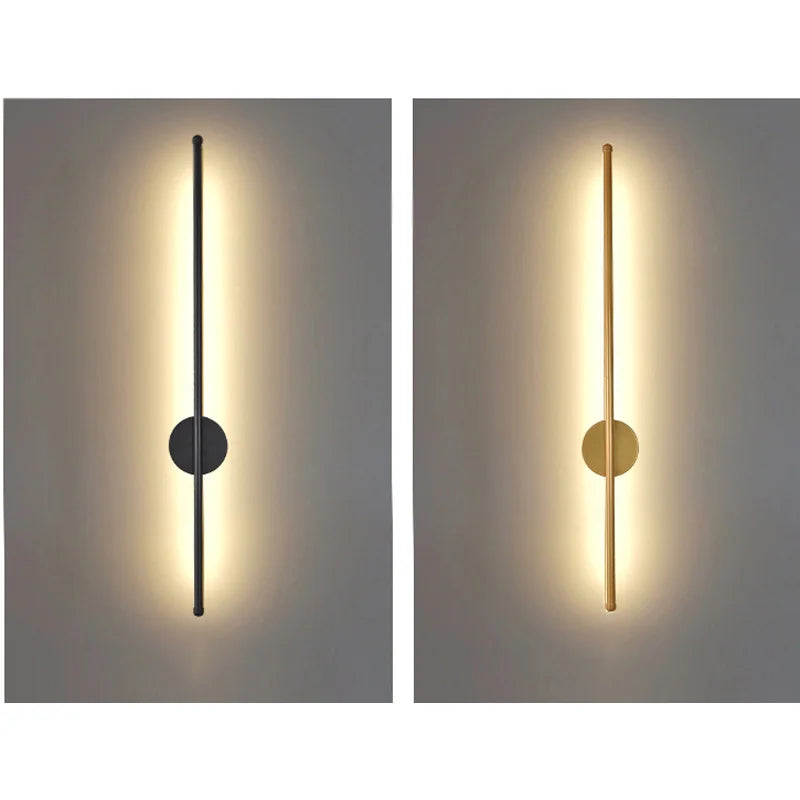lampes murales modernes led minimalistes noires fixation murale golden 40cm 55cm