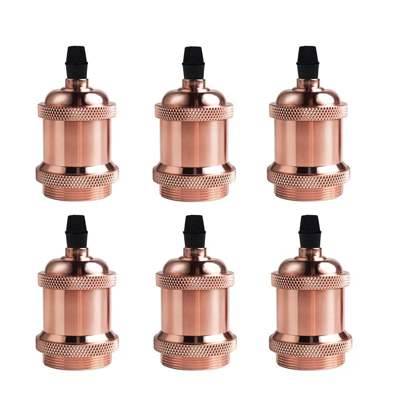 supports ampoule e26 e27 or cuivre noir argent moderne industriels lisses occlusifs eyelets pack
