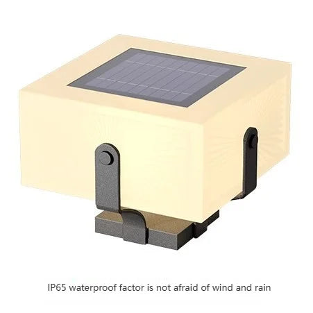 lampe solaire extérieure ip55 led contemporaine minimaliste blanc doré noir