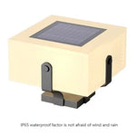 lampe solaire extérieure ip55 led contemporaine minimaliste blanc doré noir