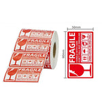 étiquettes fragile rouge blanche handle with care thank you classique opaques diverses tailles inclusées