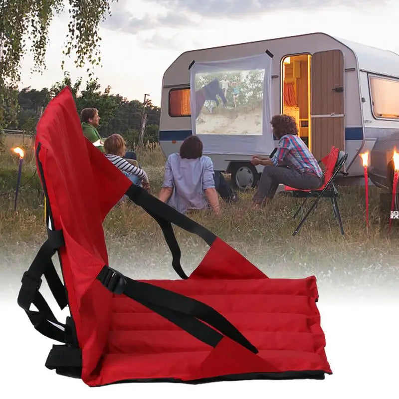 siège pliable rouge moderne ceintures sécurité poissons aquarium toile tente camping extérieur